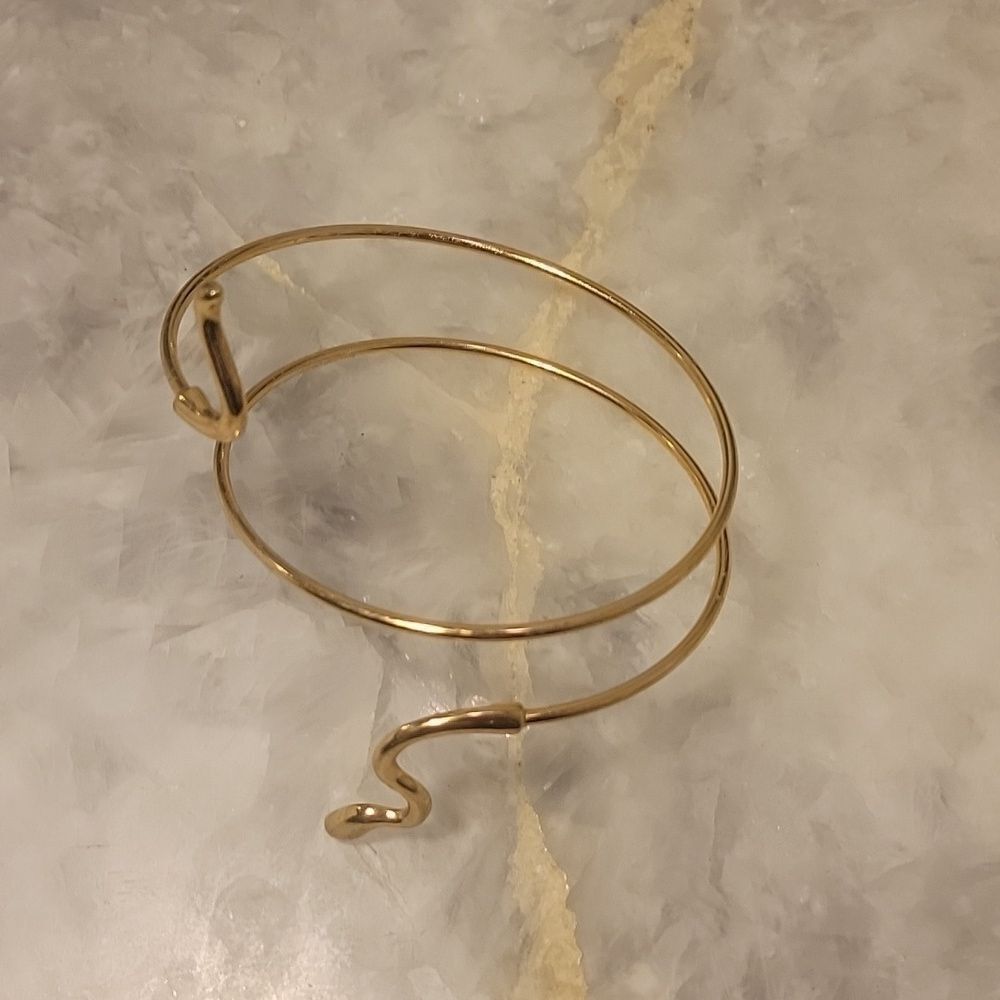 Jules Smith Snake Charmer Arm Cuff Bracelet 12K Gold Wrap Dainty Feminine Boho - Picture 4 of 6